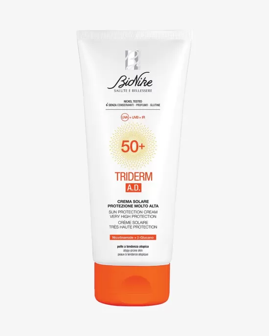 TRIDERM A.D. Crema cu protectie solara foarte inalta 50+ pentru dermatita atopica - tub 200 ml TRIDERM A.D. Crema cu protectie solara foarte inalta 50+ pentru dermatita atopica - tub 200 ml