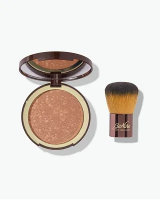 DEFENCE COLOR Bronze Kit Maxi Compact Bronzing + Kabuki Brush