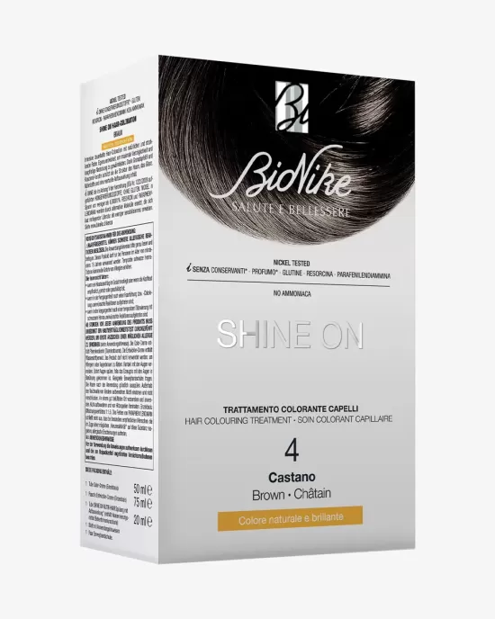 SHINE ON vopsea fara PPD pentru colorarea parului 4 brown